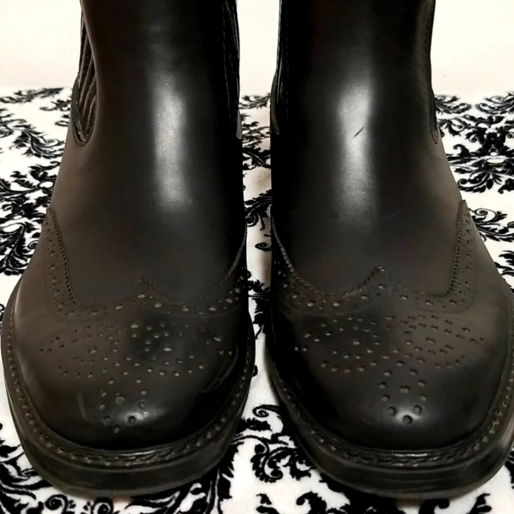 KENNETH COLE REACTION Men's Make A Splash Black Rain Shoe / Rainboots